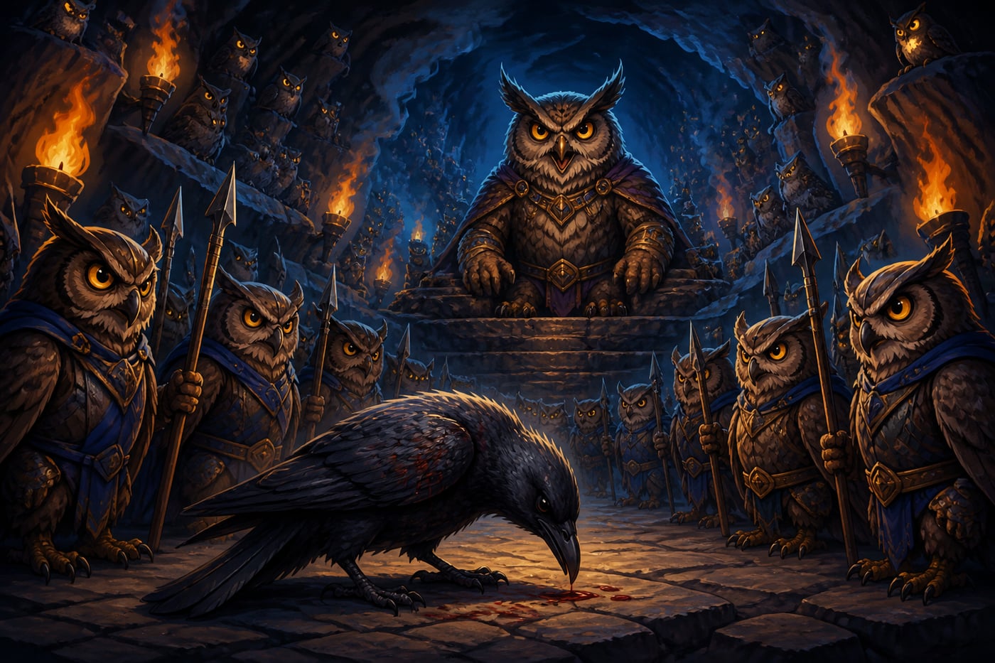 Sthirajivin before King Arimardana in the great cave
