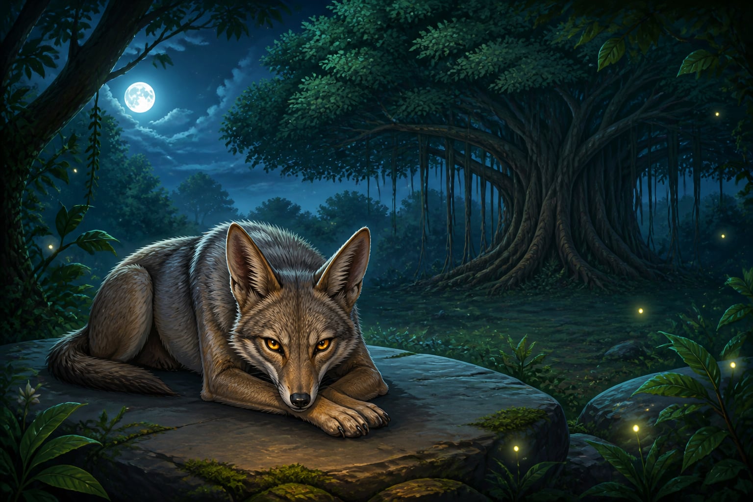 Damanaka lying awake at night weaving his scheme