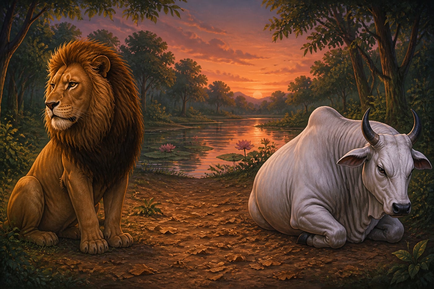 The strained evening meeting of two friends