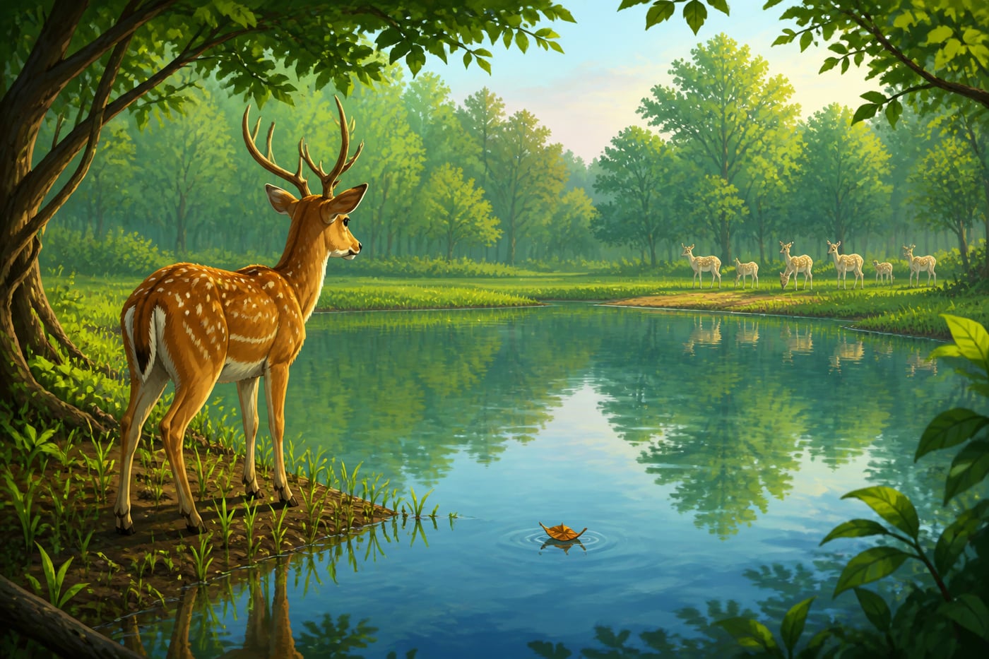 Chitranga the deer reflecting on his old herd