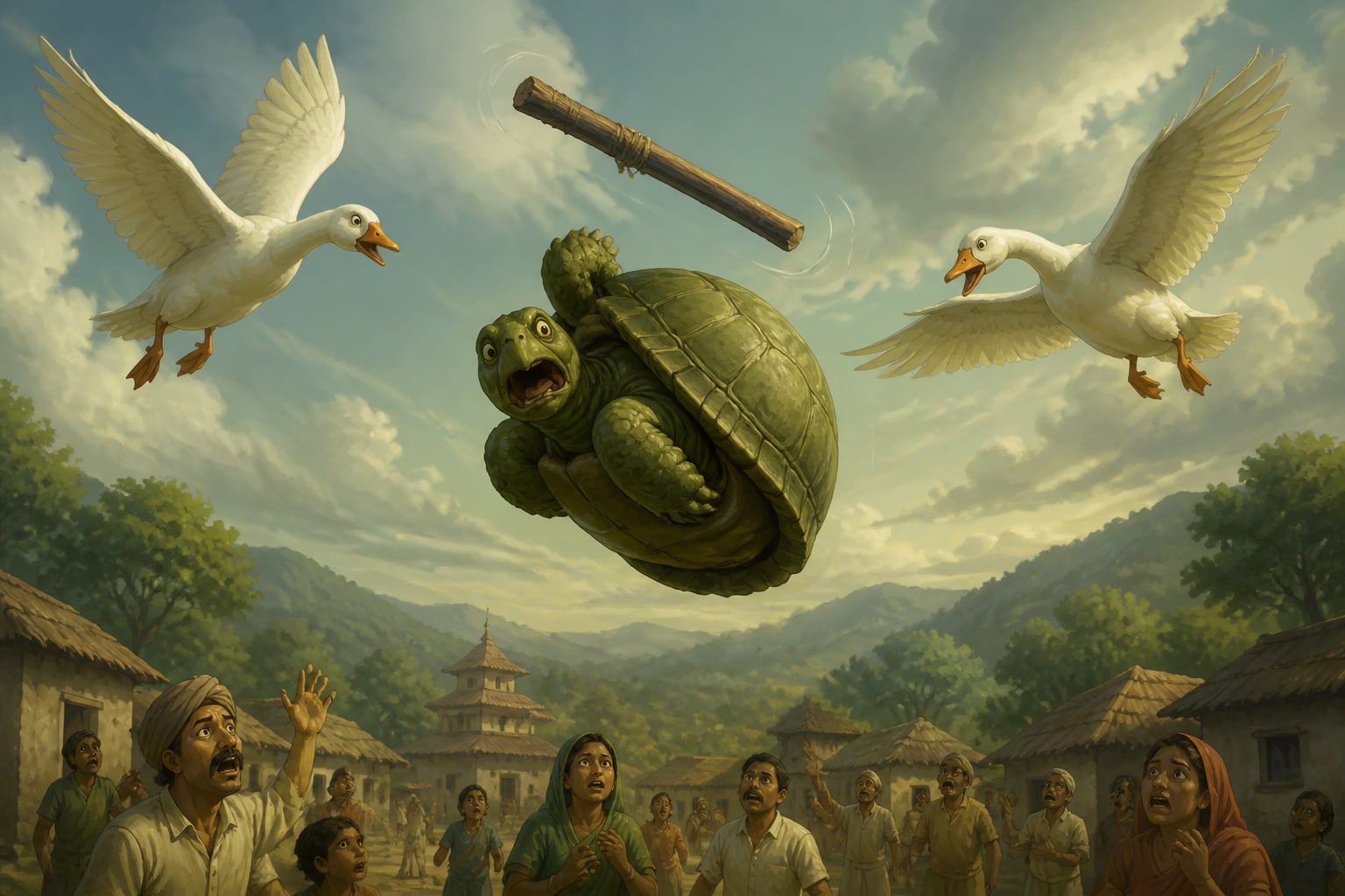 Kambugriva the tortoise falling from the sky