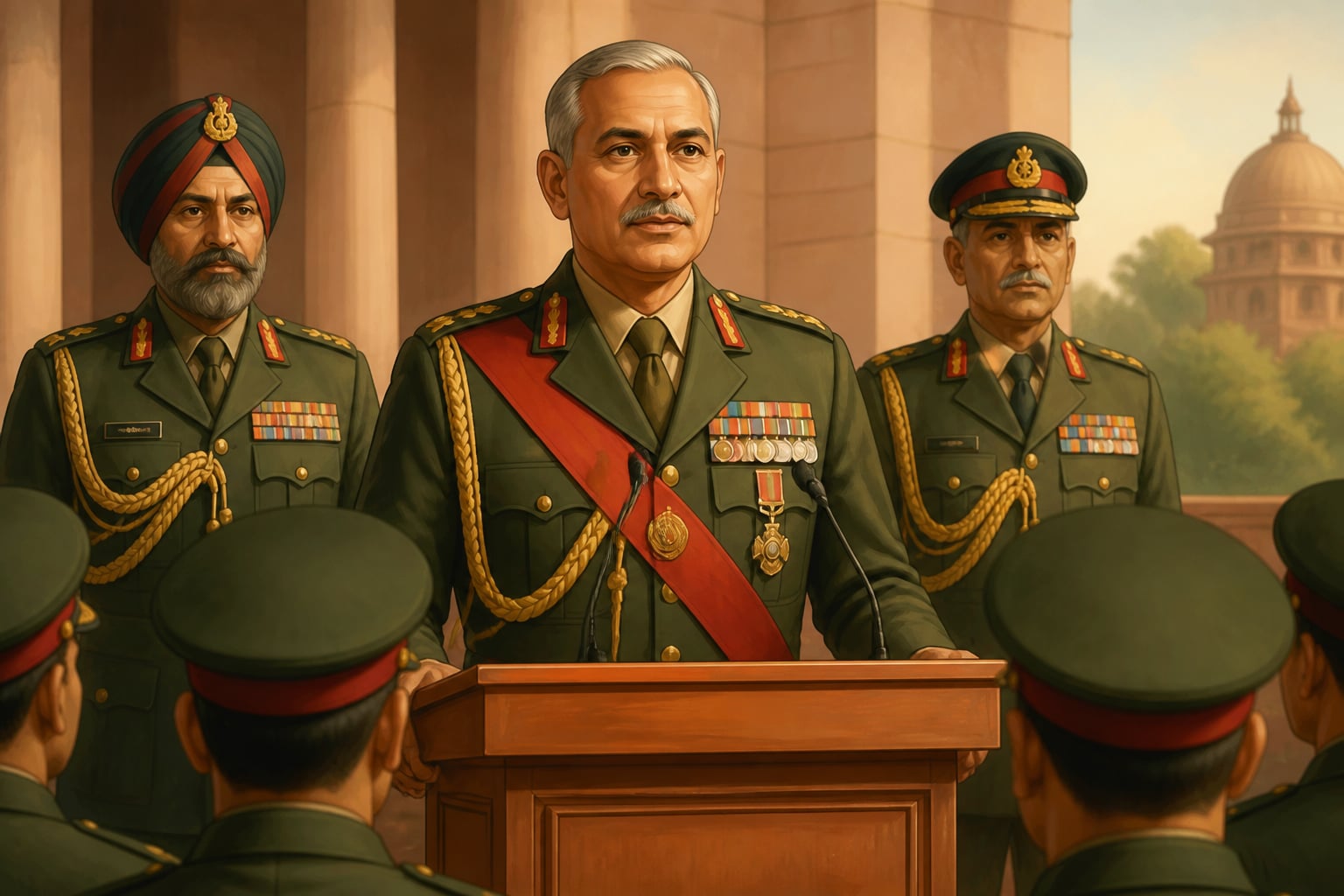 General Vaidya as Chief of Army Staff at South Block