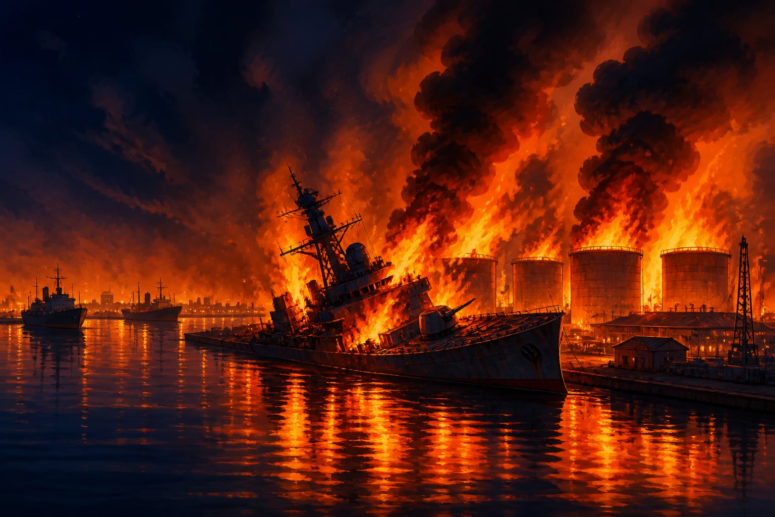 Karachi harbour ablaze after Operation Trident