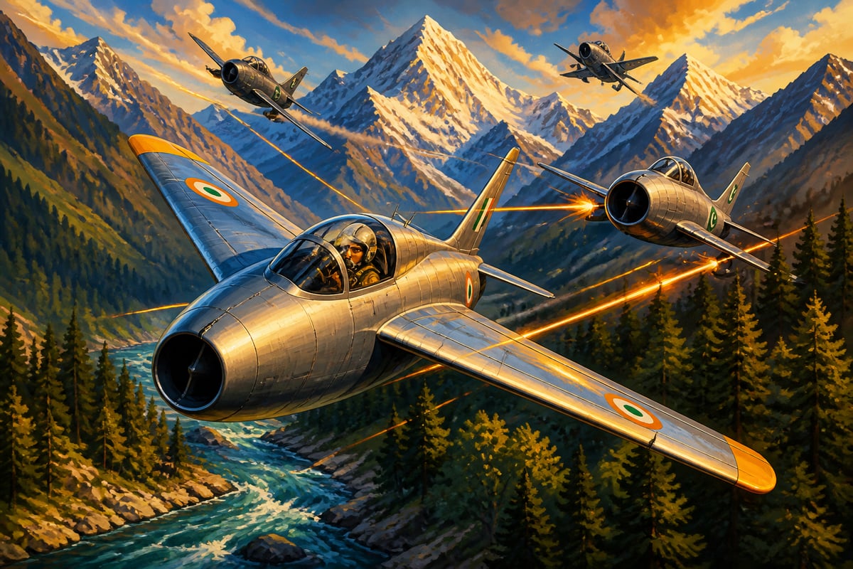 Sekhon's Gnat in a treetop dogfight with Sabres