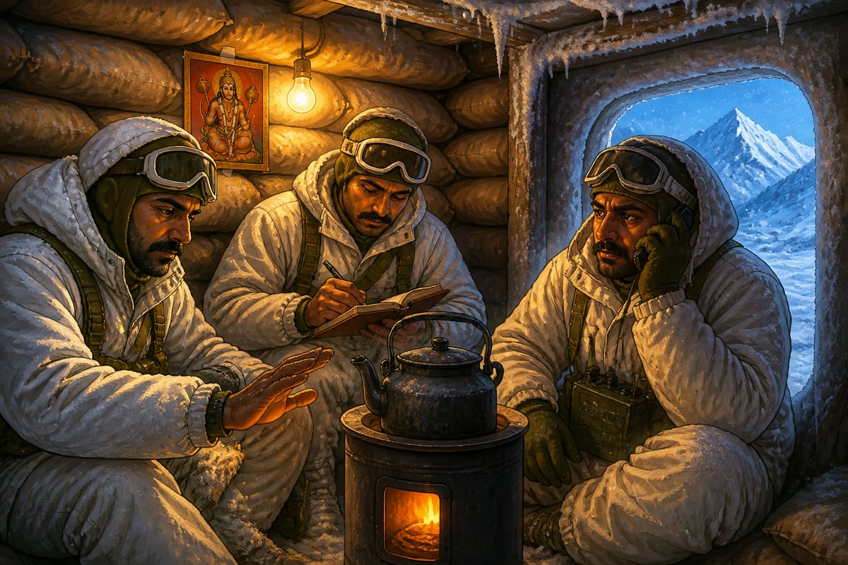 Ladakh Scouts soldiers enduring the first winter inside a Siachen bunker
