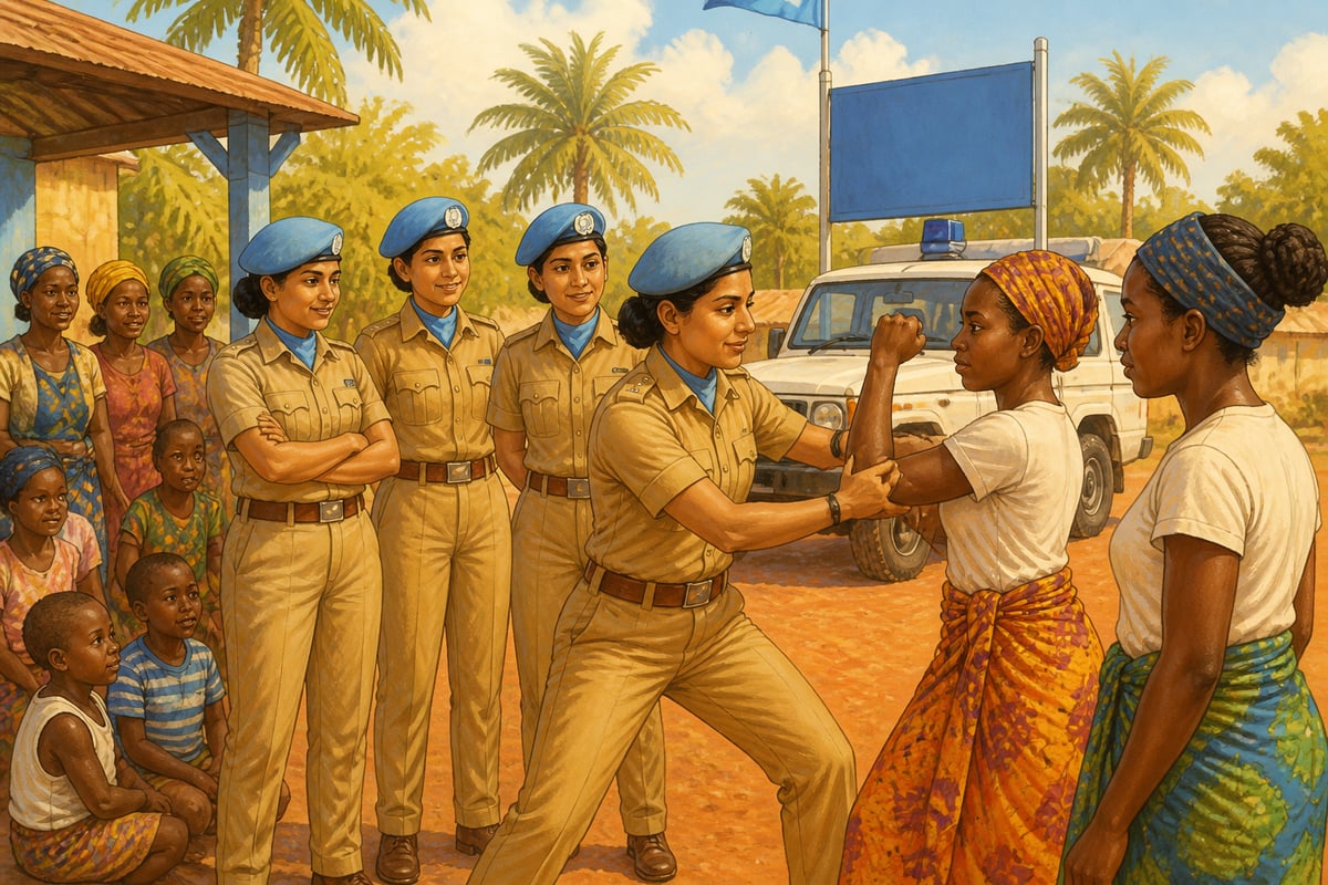 India's all-female police unit training Liberian women in Monrovia