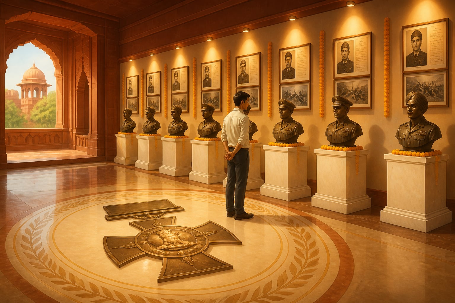 Inside the Param Vir Chakra Museum at the Red Fort
