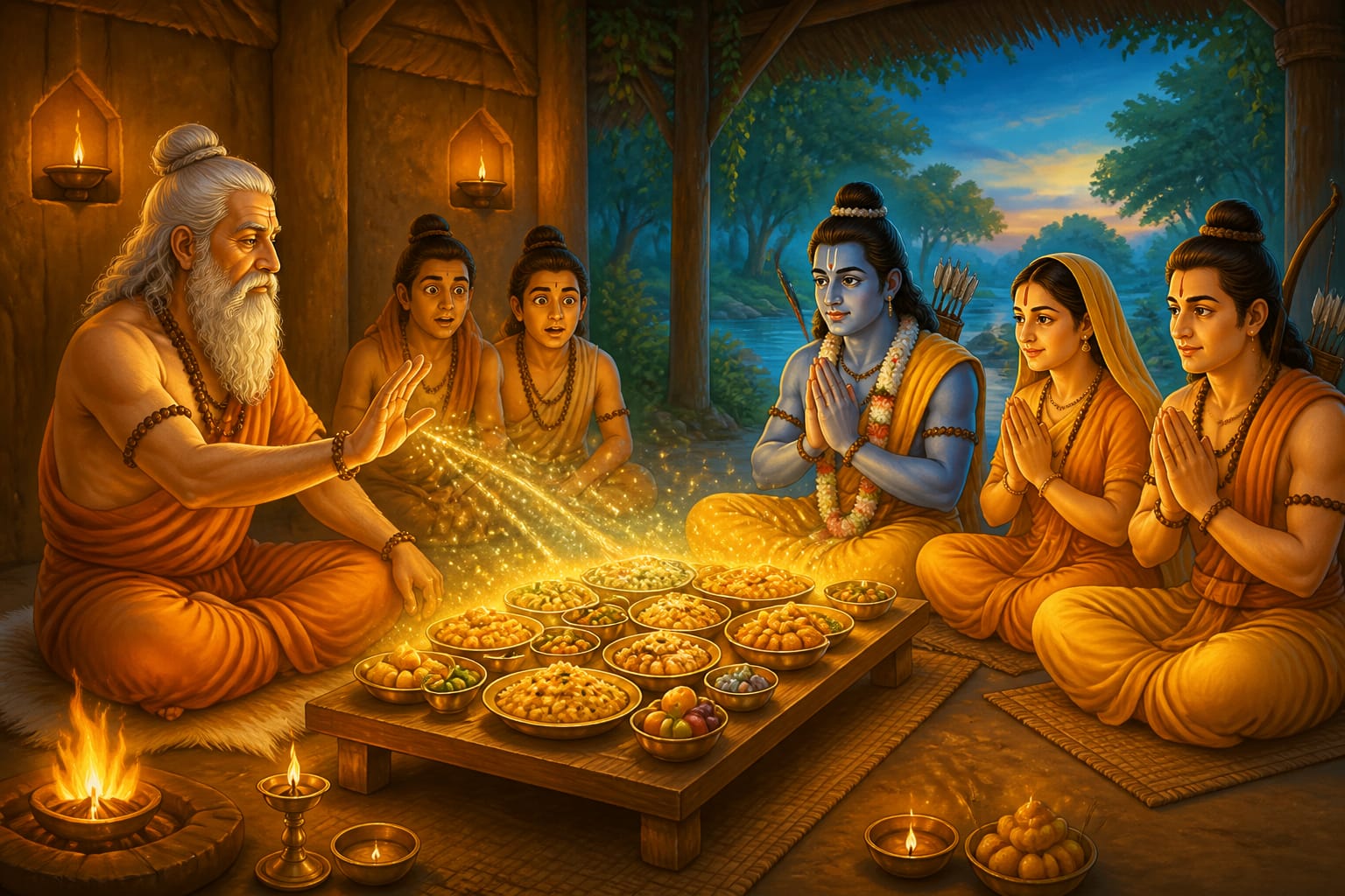 Bharadvaja's manifested feast