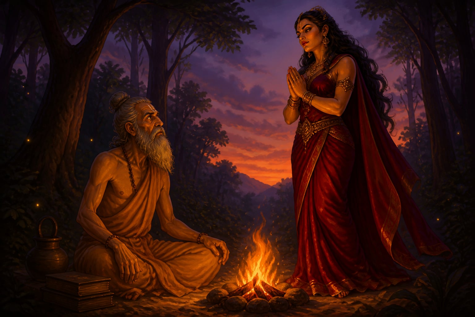 Vishravas meets Kaikesi at the dangerous twilight hour