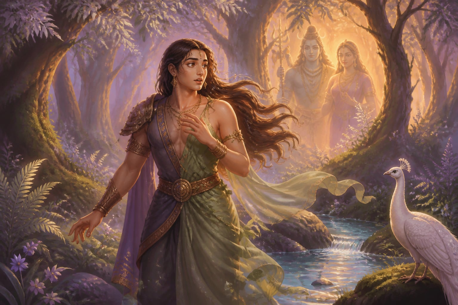 King Ila transforming in the sacred grove