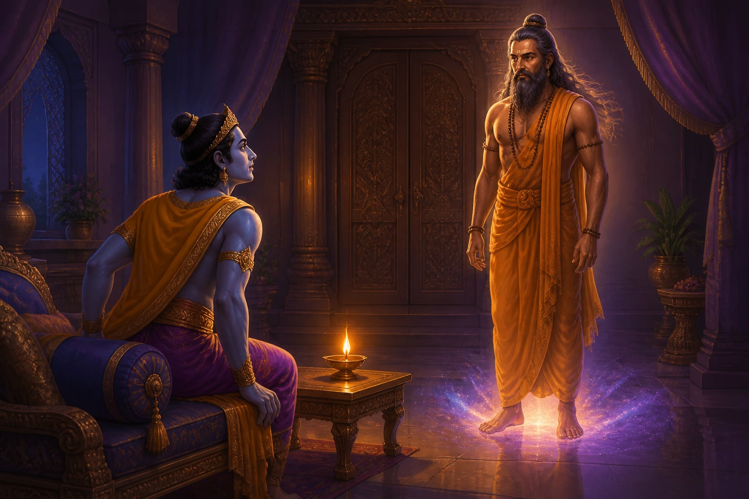 Kala the mysterious yogi visits Rama in private audience