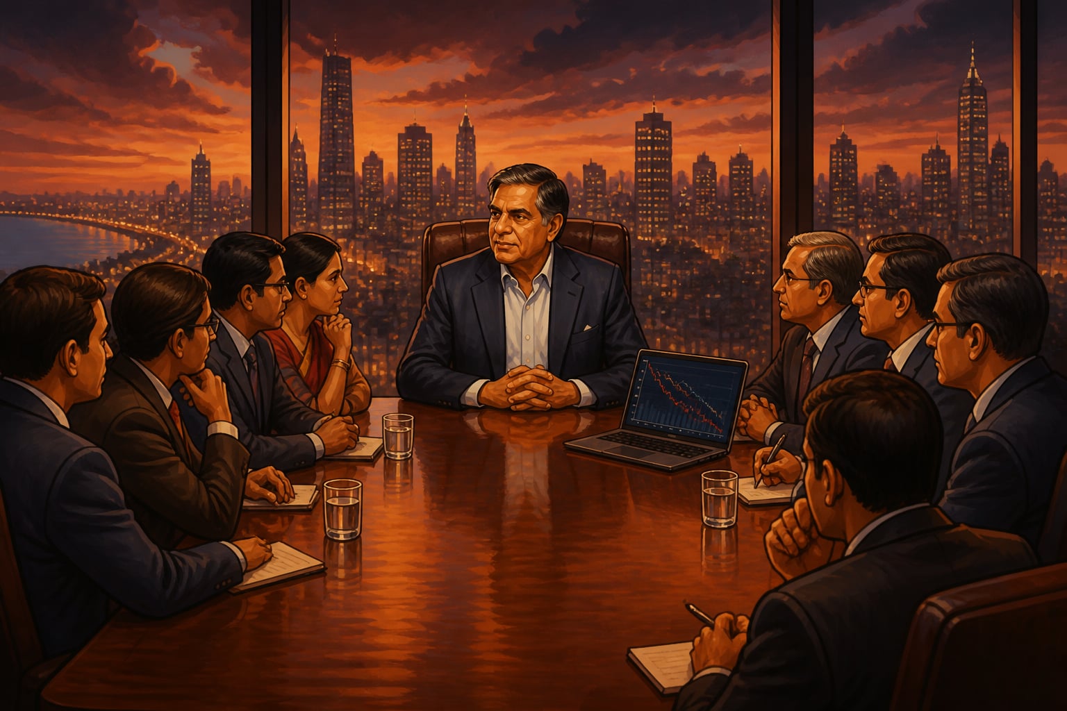 K.V. Kamath steady at the ICICI boardroom in 2008