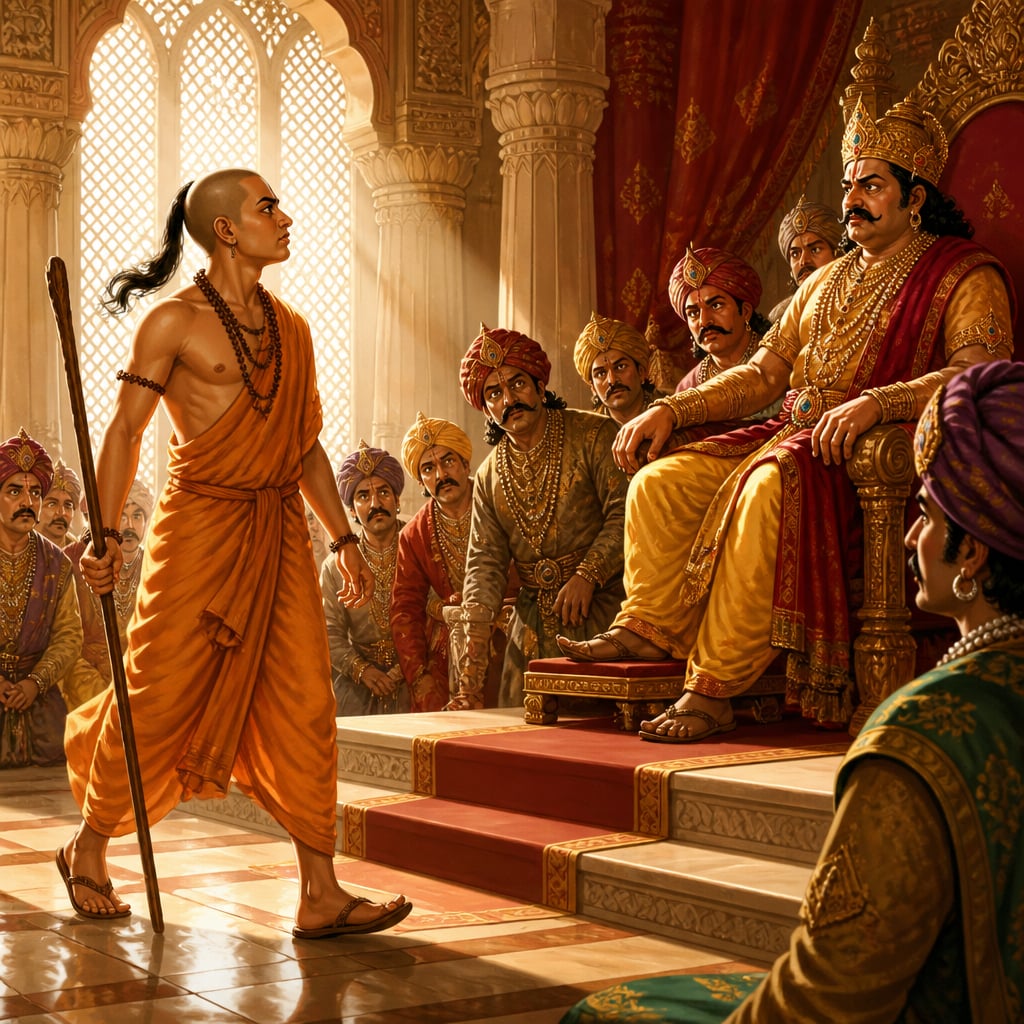Chanakya enters Nanda court at Pataliputra