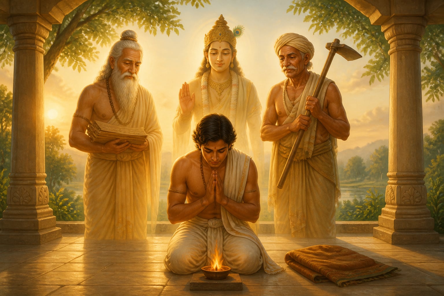 Householder with three luminous debt-presences