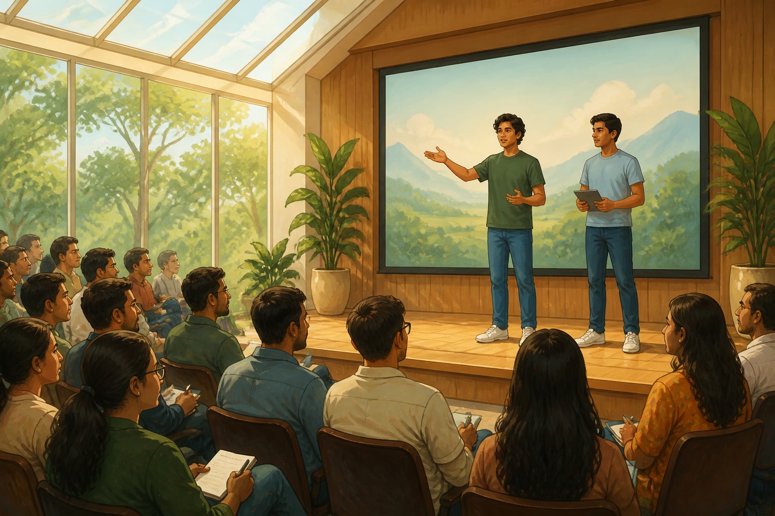 Founders presenting at Y Combinator Demo Day