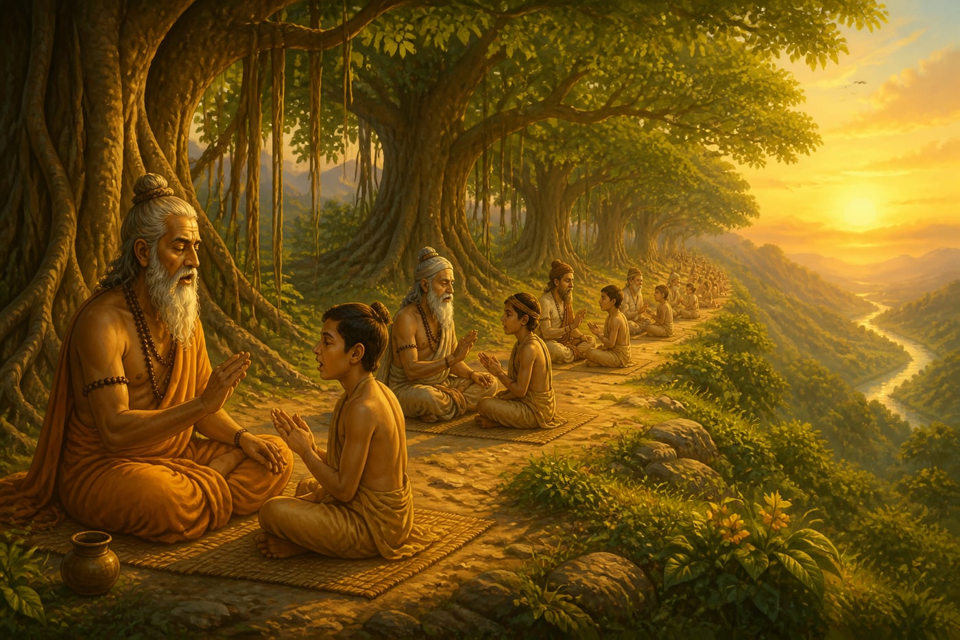 An unbroken chain of guru and student pairs across centuries