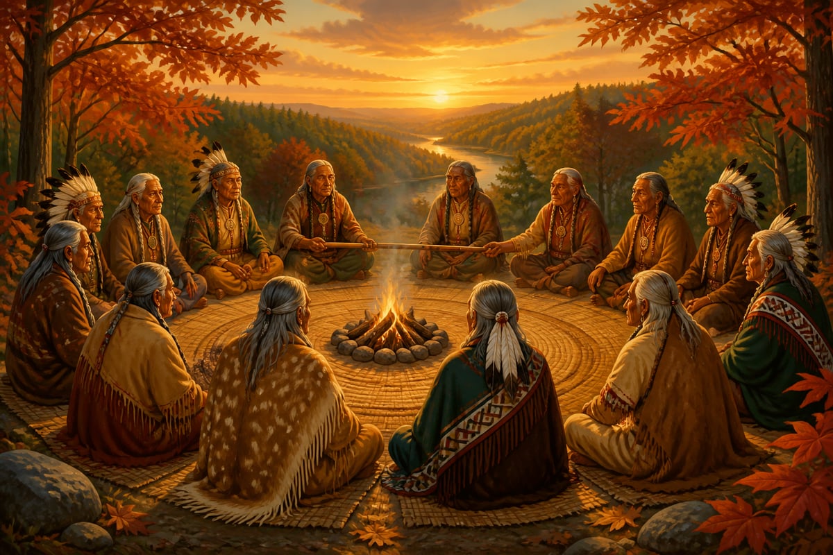 A Haudenosaunee elders' circle considering seven generations ahead