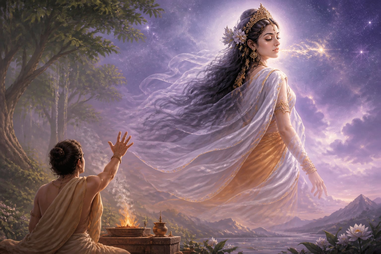Vak the speech-goddess withdrawing from a misaligned ritualist