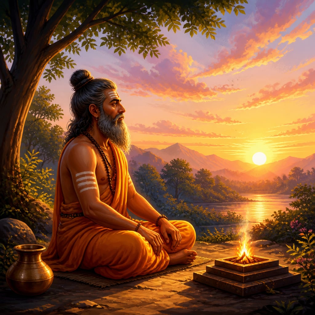 Rishi greeting Ushas at dawn