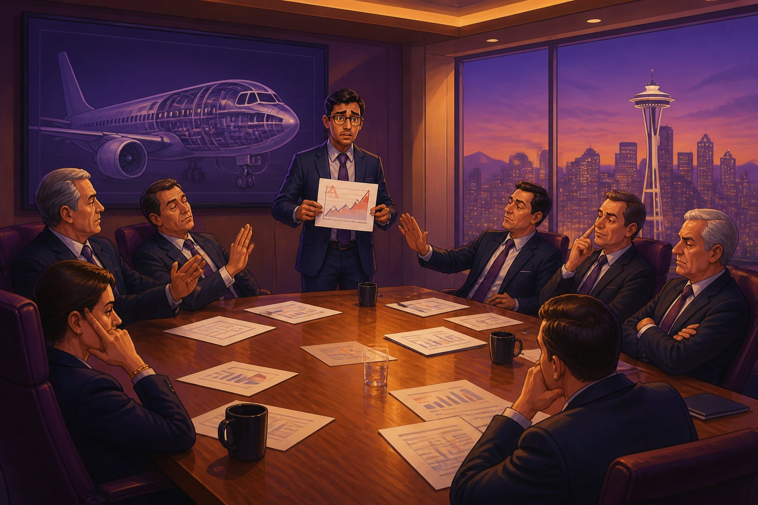 Boeing boardroom dismissing safety warning