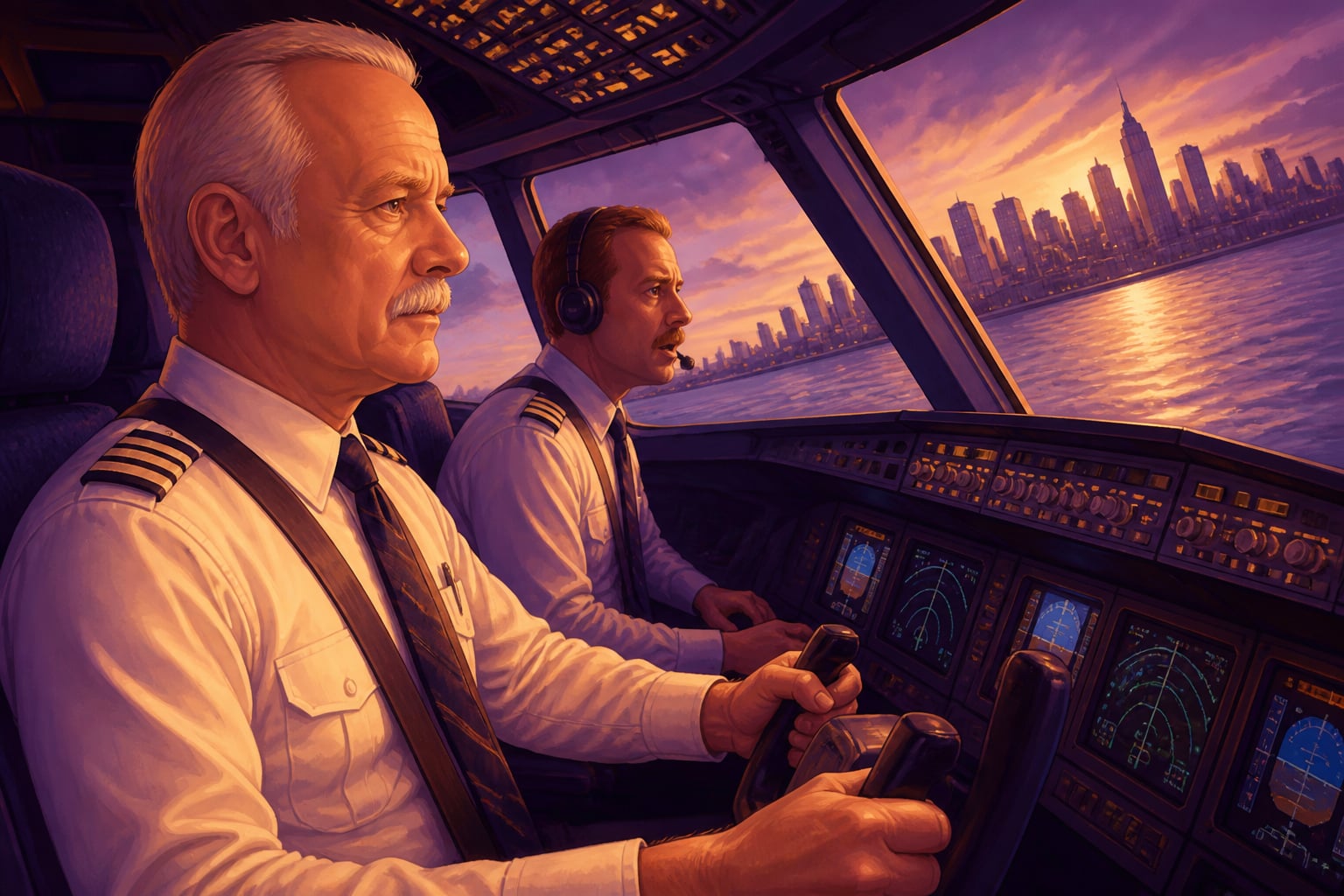 Captain Sully landing on the Hudson