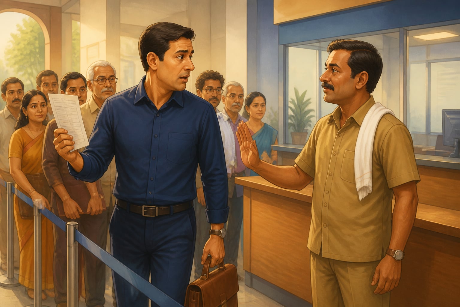 Suresh returning to the back of the line