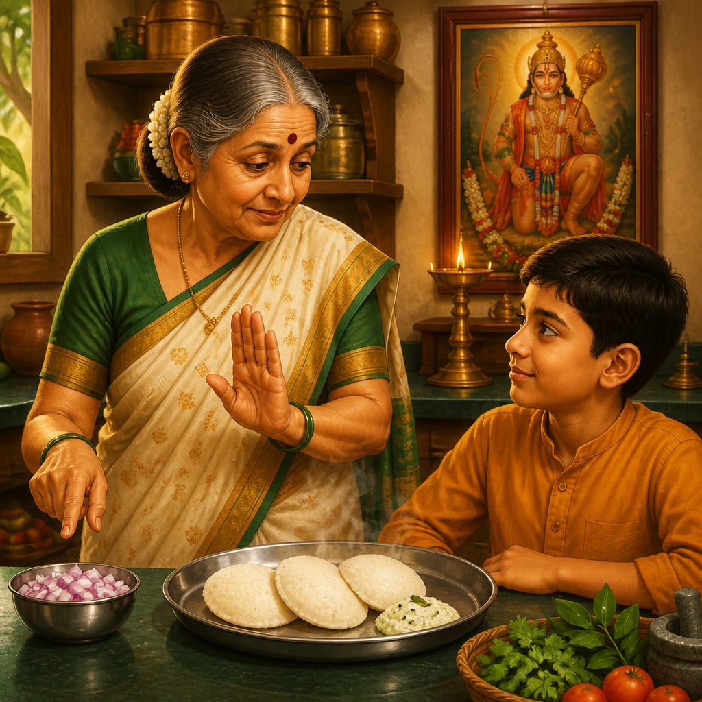 Grandmother refusing onion on Hanuman Tuesday in Matunga