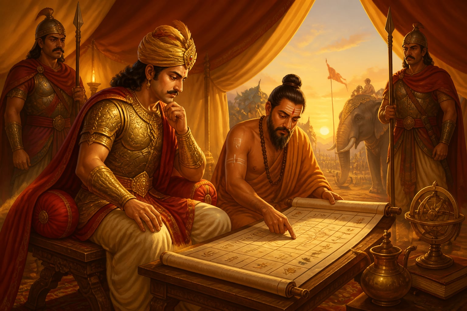 Chandragupta II timing his campaign to Abhijit muhurta at Ujjain