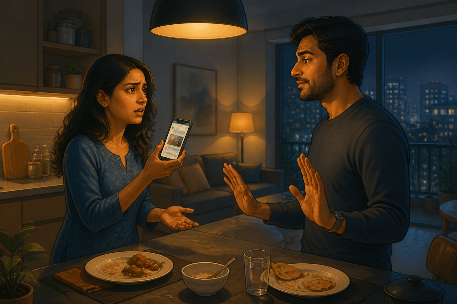 Modern partner gaslighting in the kitchen