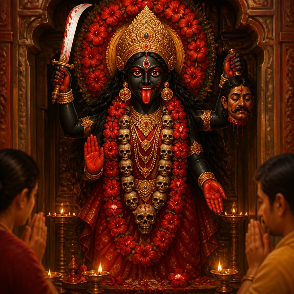 Dakshina Kali murti at Kalighat temple