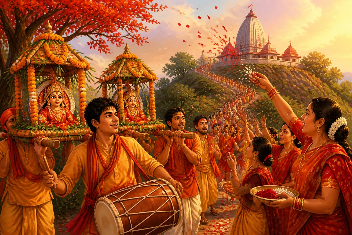 The Chaitra Parba festival procession at Tara Tarini