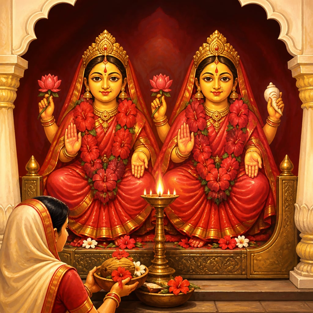 Tara and Tarini twin murtis side by side