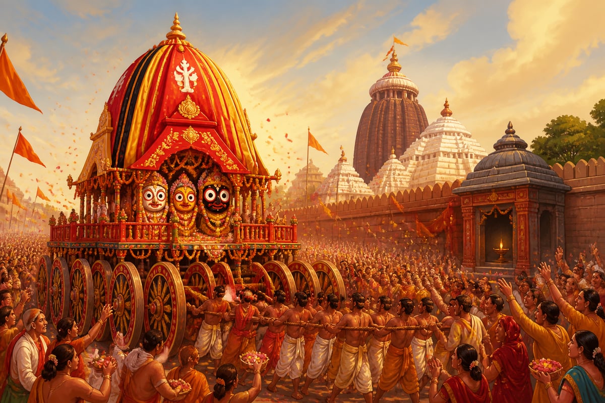 The Puri Rath Yatra with Vimala remaining in her shrine