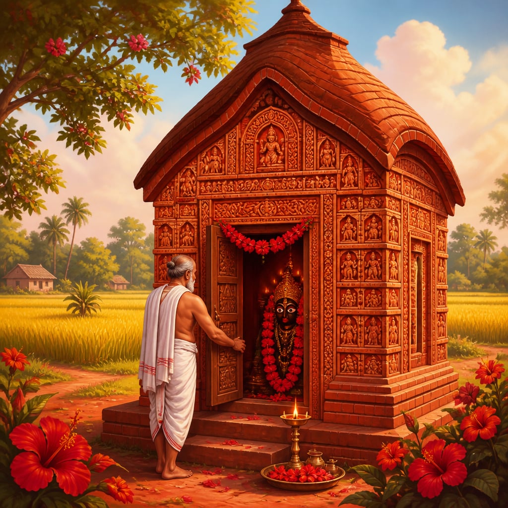 Bahula Devi terracotta temple in Birbhum, Bengal