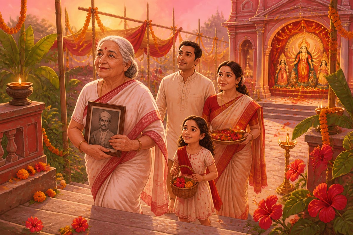 A Bengali diaspora family returning to Jessoreswari for Durga Puja