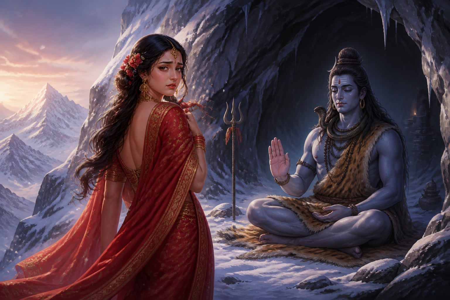 Sati and Shiva at the threshold