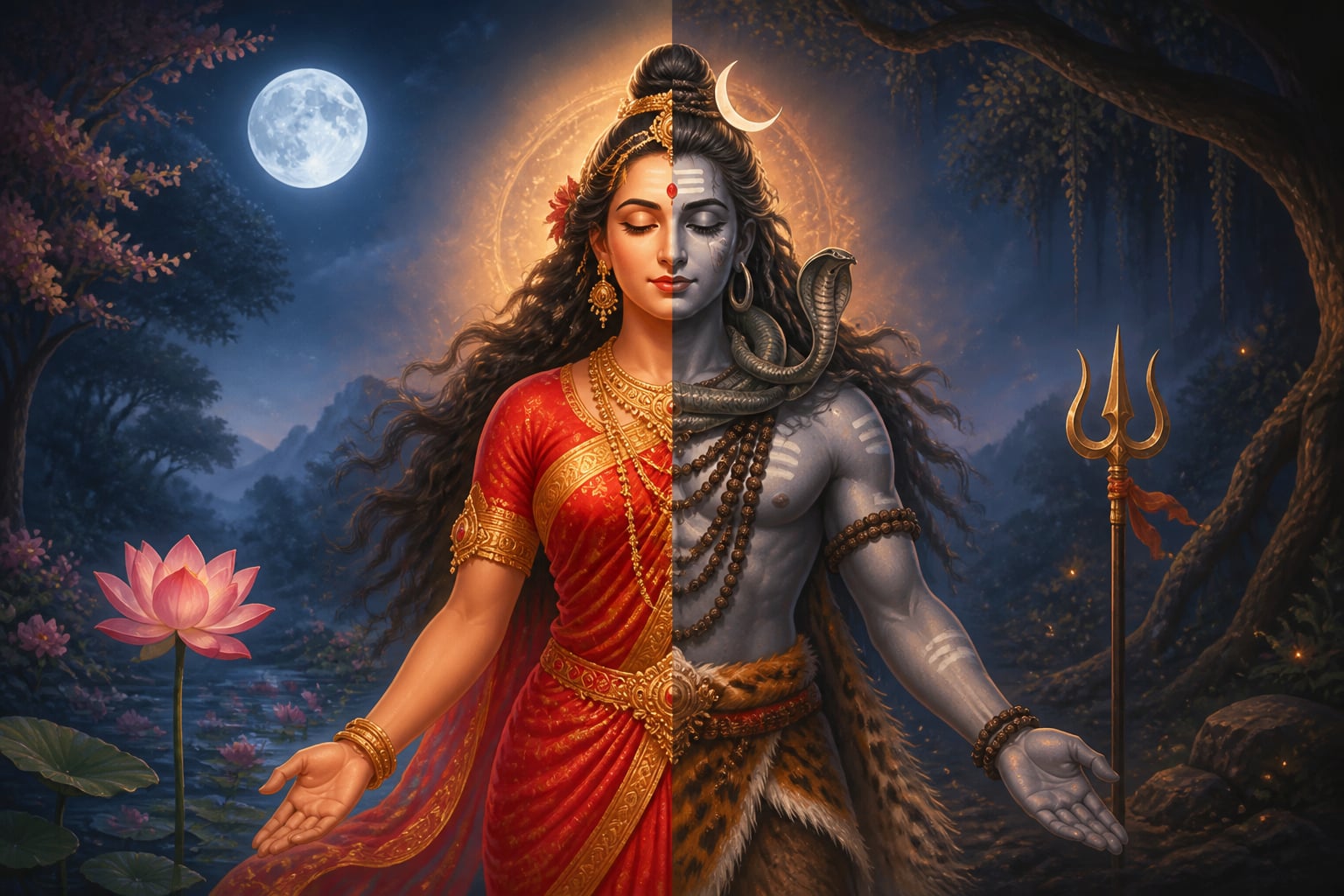 Ardhanarishvara, Shiva and Shakti as one body
