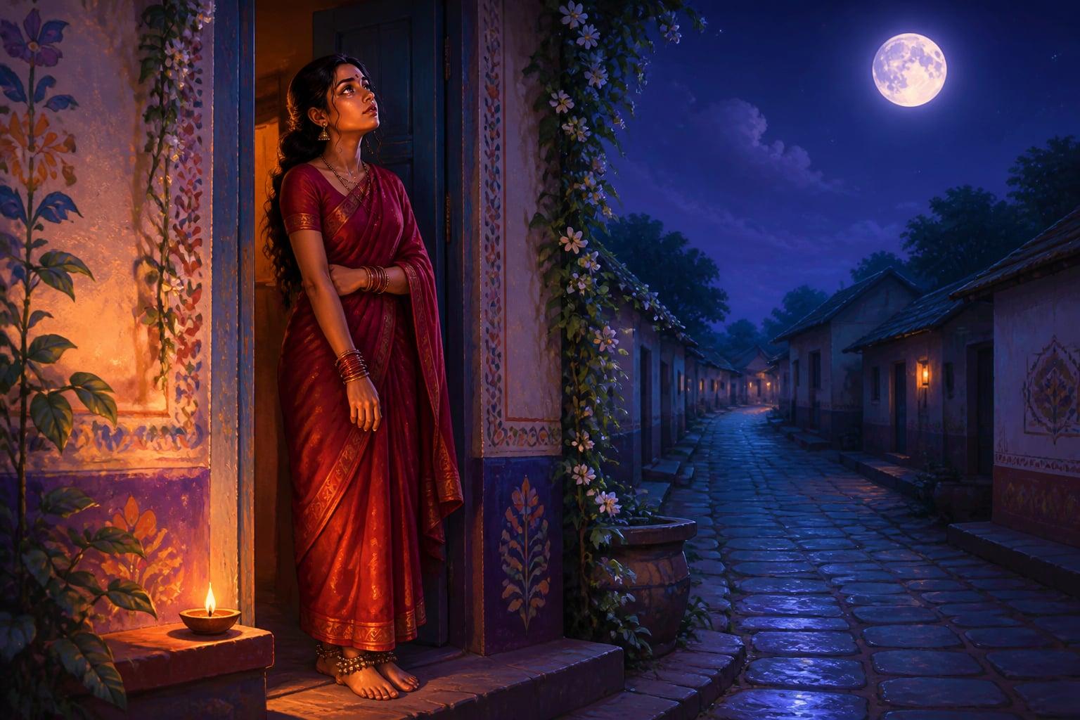 Pingala the courtesan at her doorway