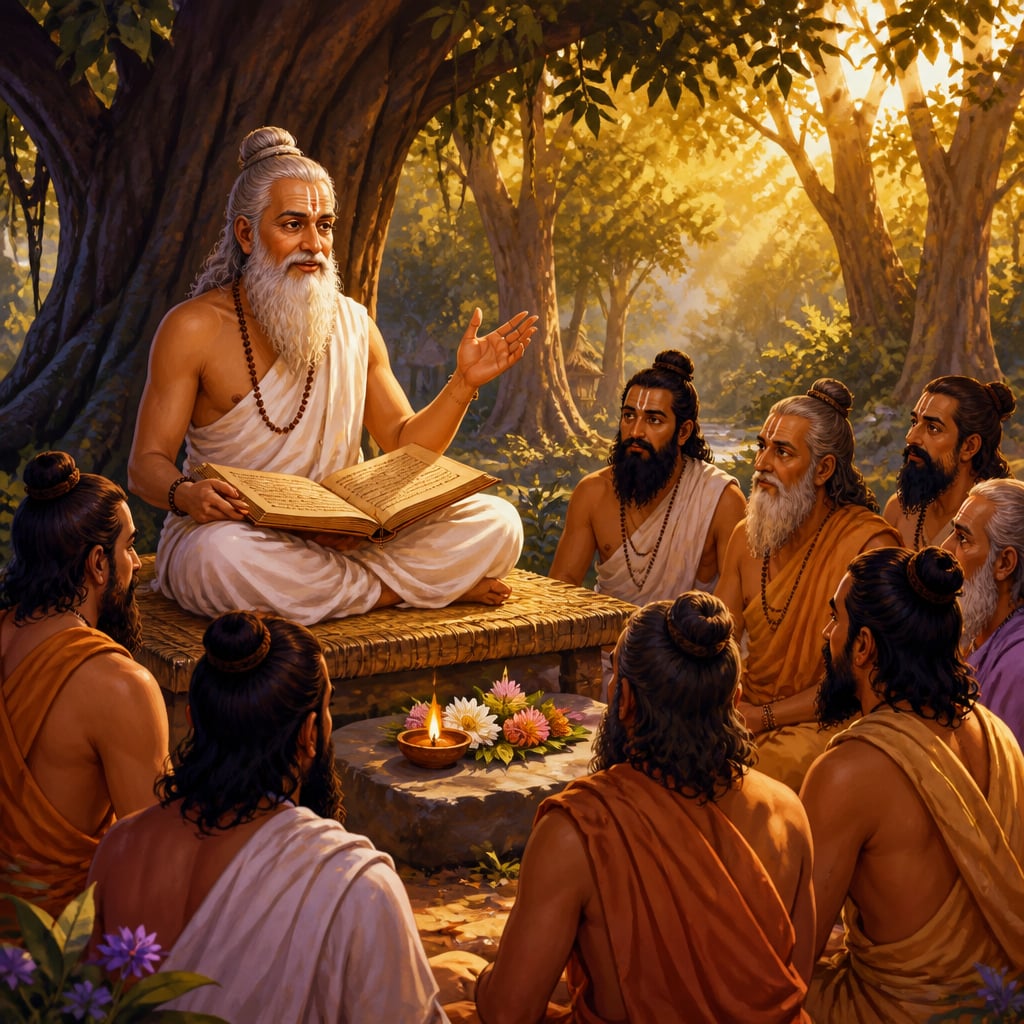 Suta Goswami speaking to sages at Naimisharanya