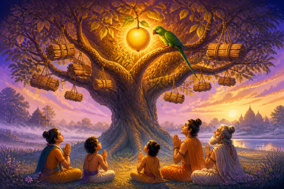 The Vedic desire-tree bearing the ripened fruit of the Bhagavatam