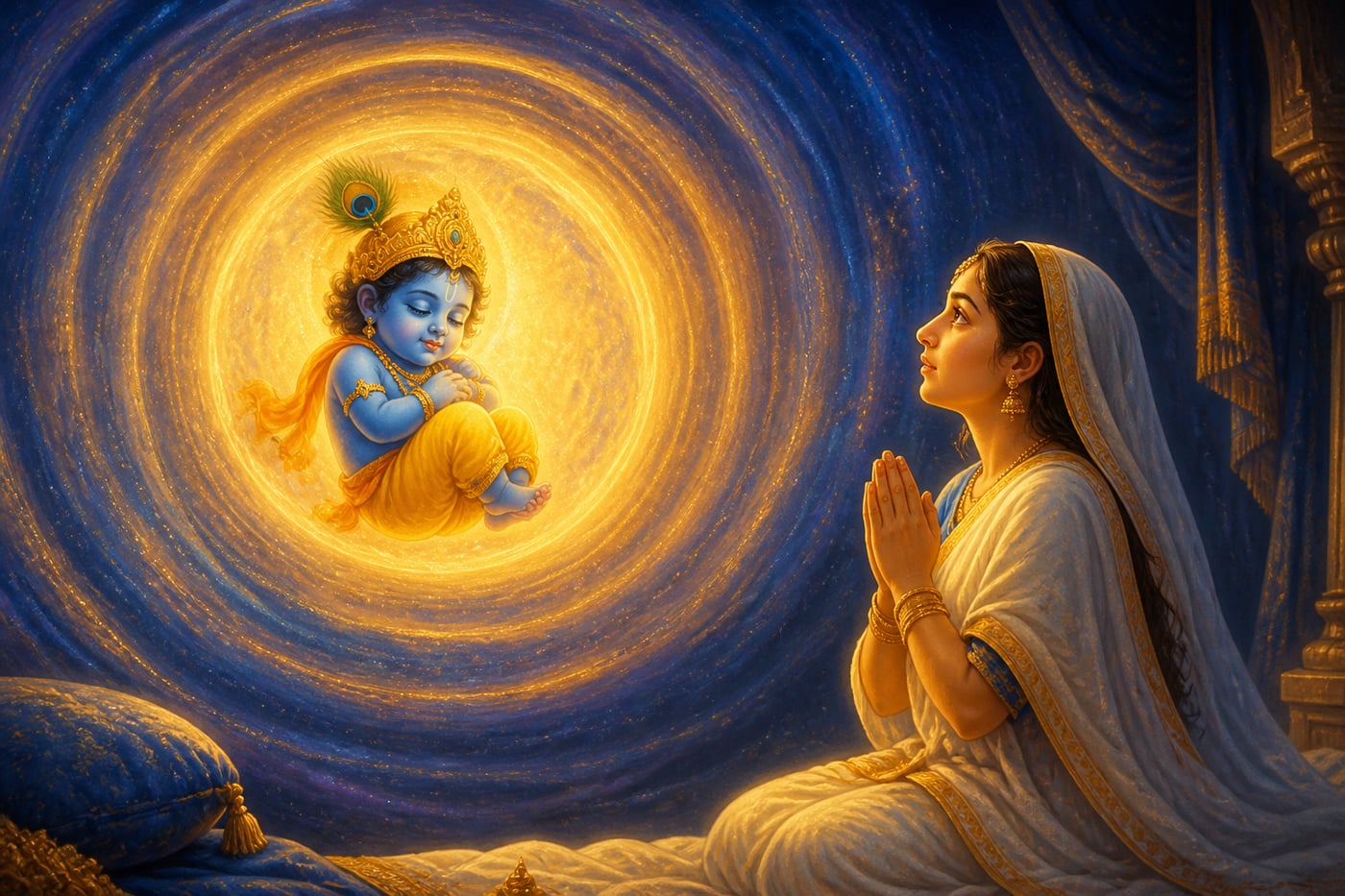 Thumb-sized Krishna seen in the womb
