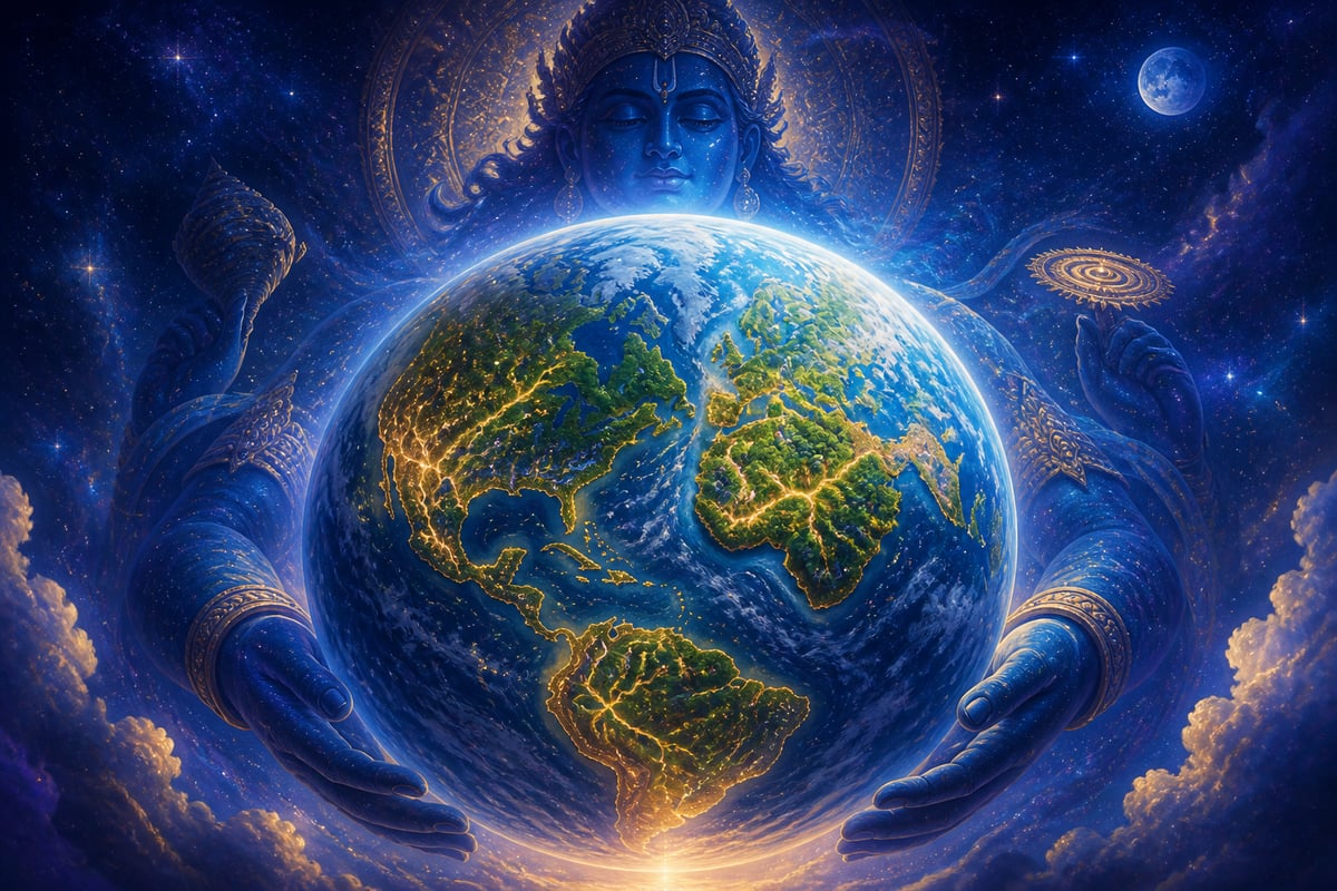 Earth viewed from cosmic distance as the body of the Universal Form