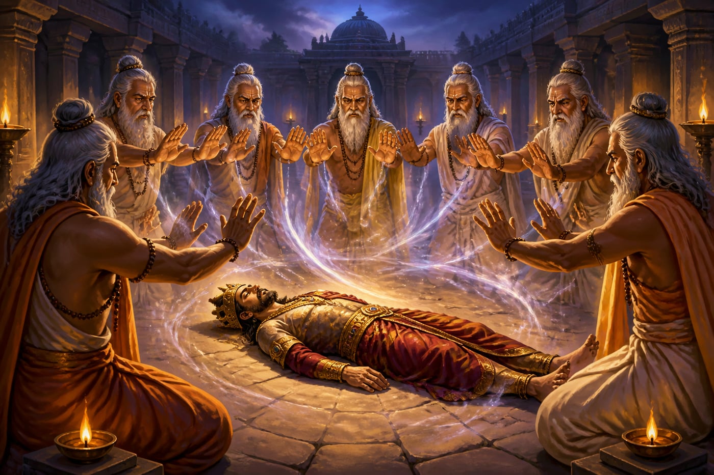 The sages chant Vena to death