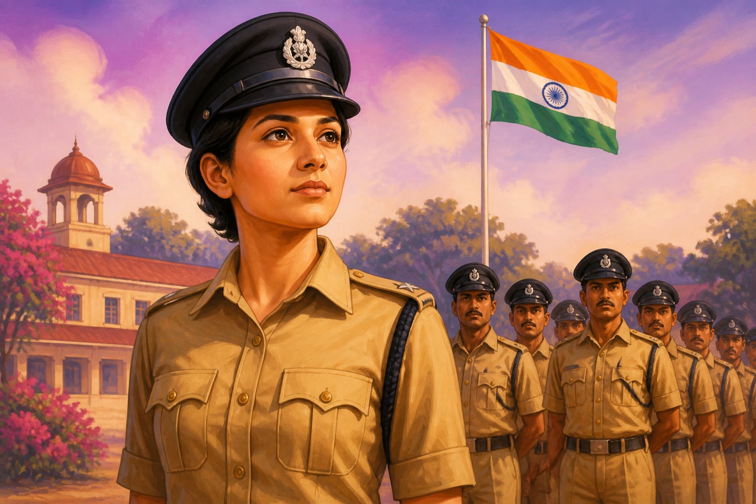Kiran Bedi as India's first woman IPS officer in 1972