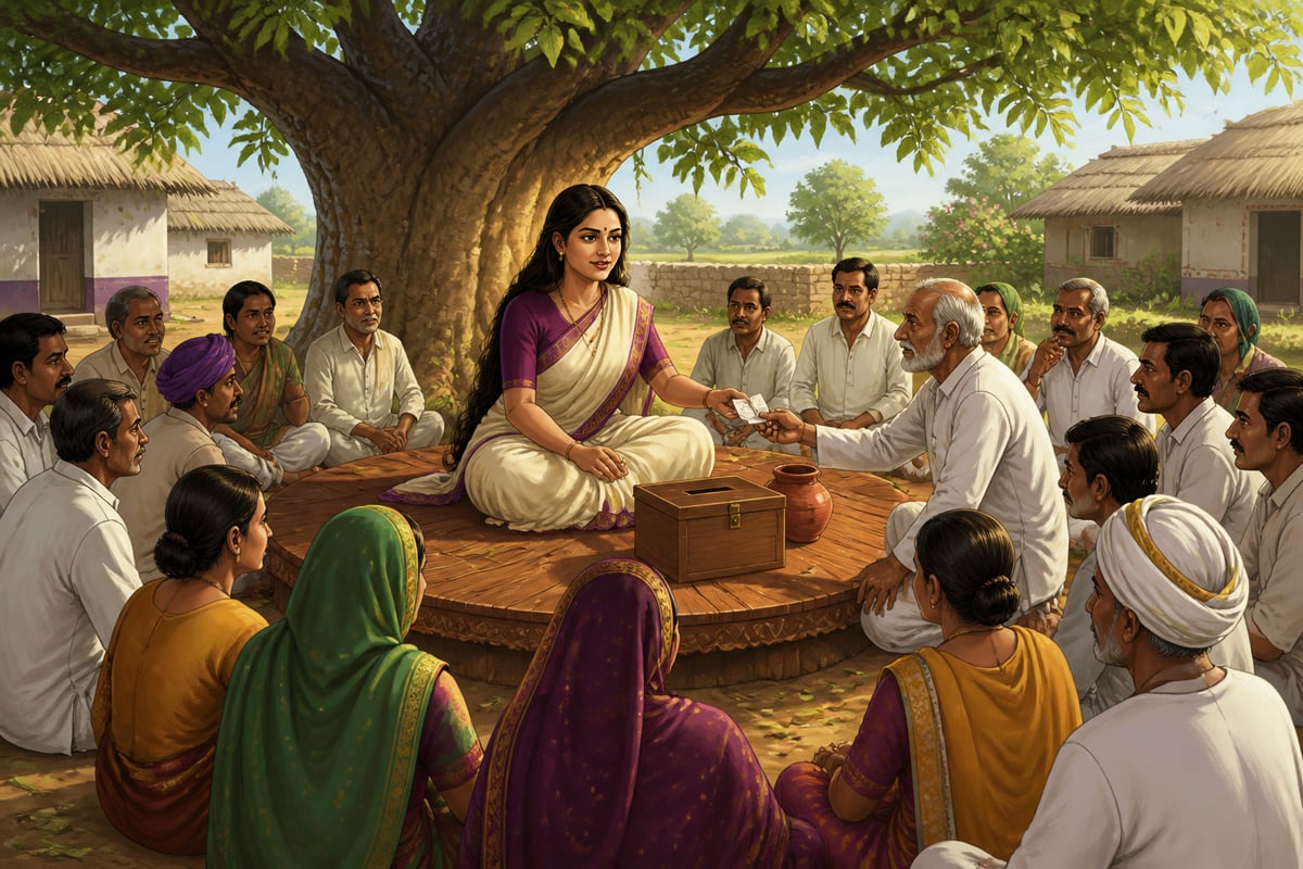 Kamala leads her first panchayat as the new sarpanch