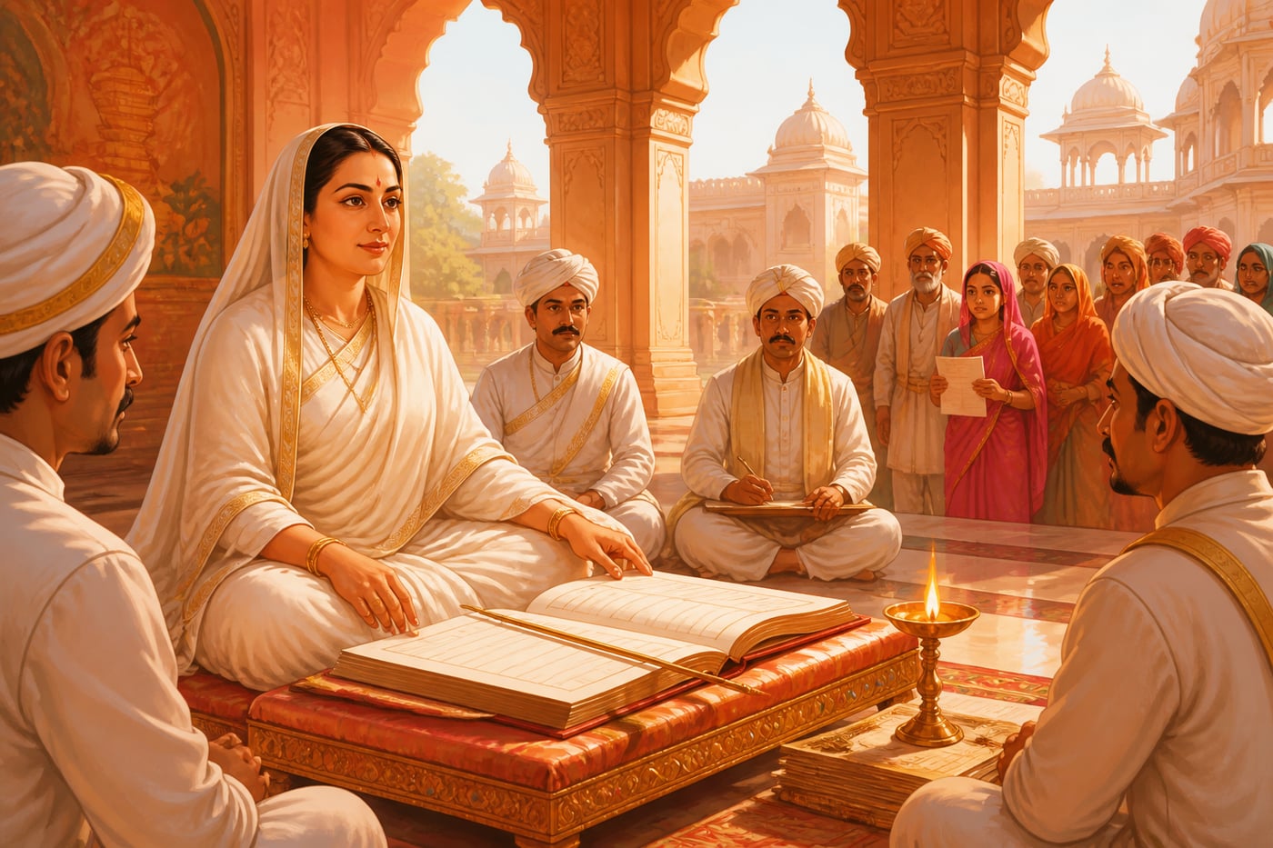 Ahilyabai Holkar administering Indore