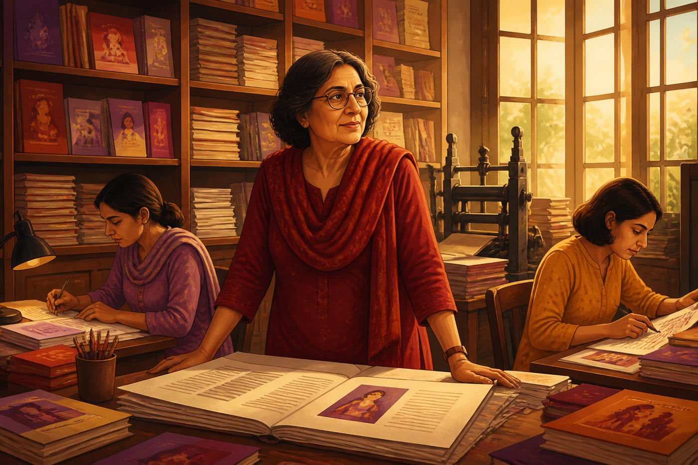 Urvashi Butalia at Kali for Women feminist publishing house