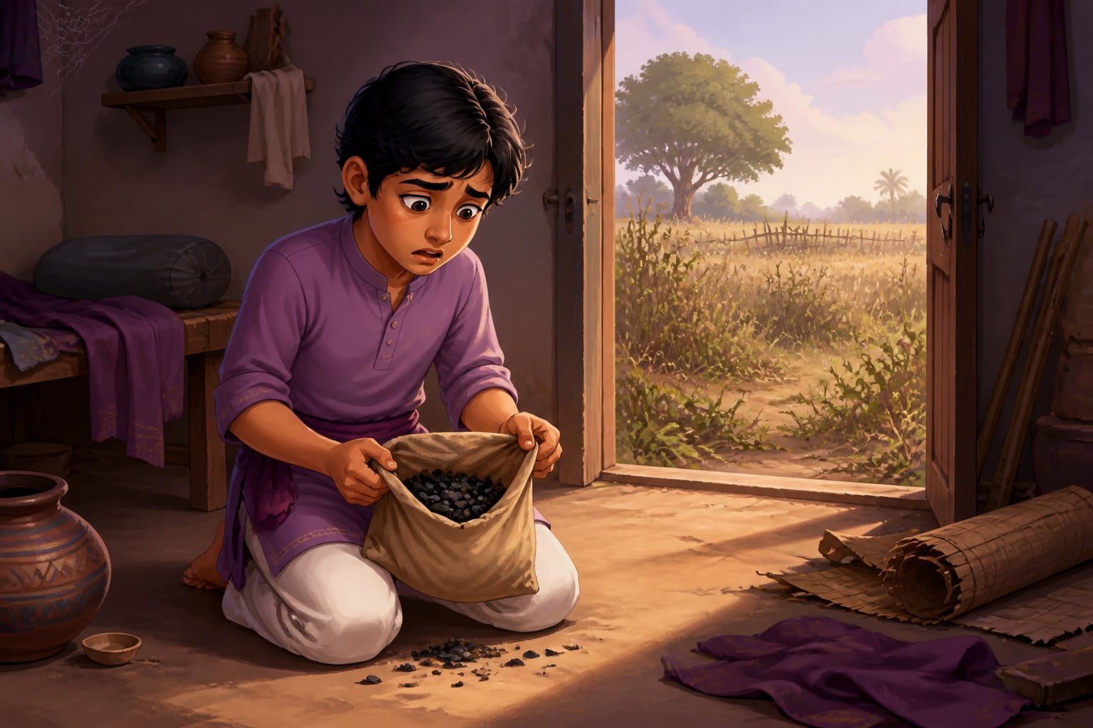 Ganga discovers his magical seeds have rotted in the bag