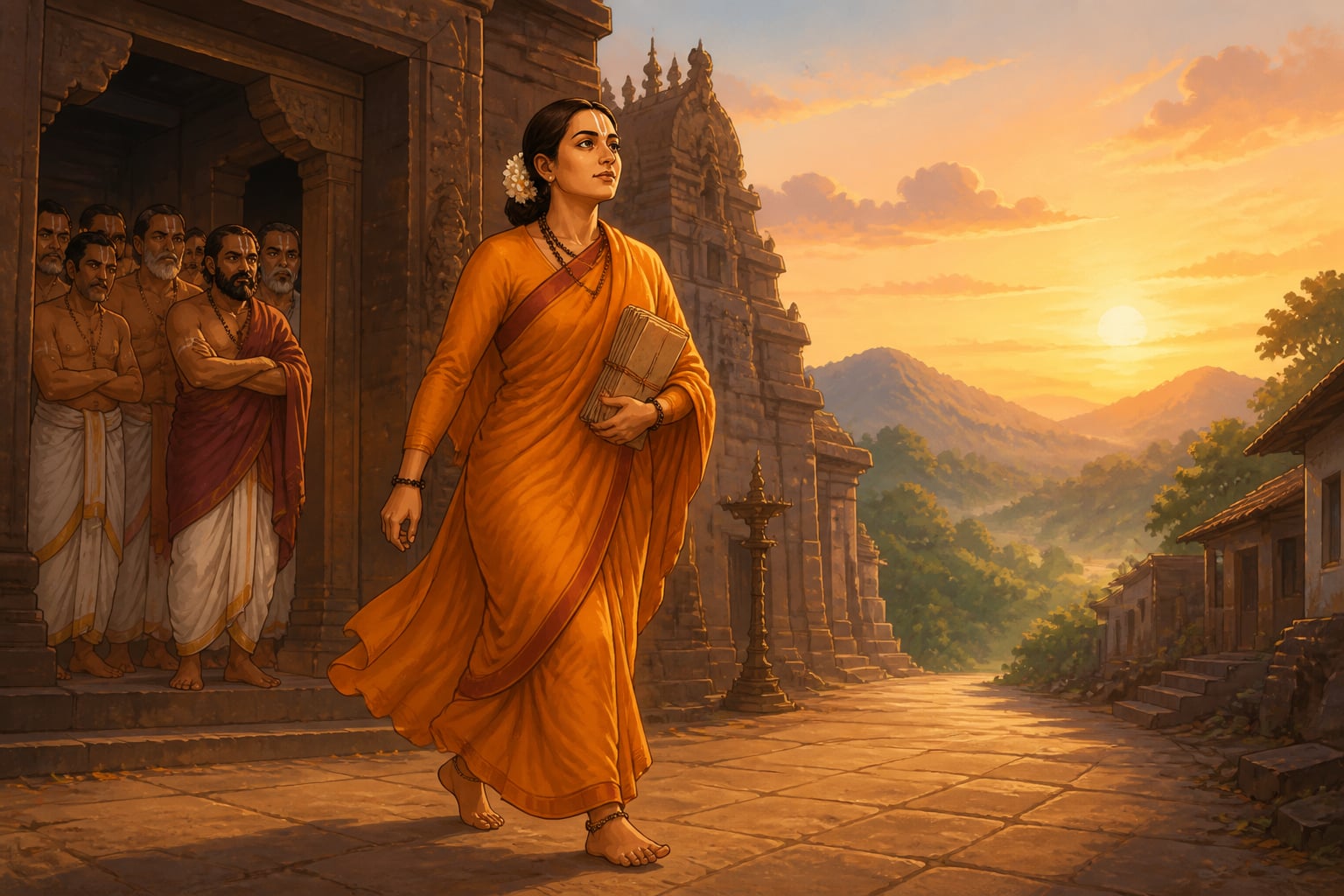 Vengamamba walking out of the temple town unbowed
