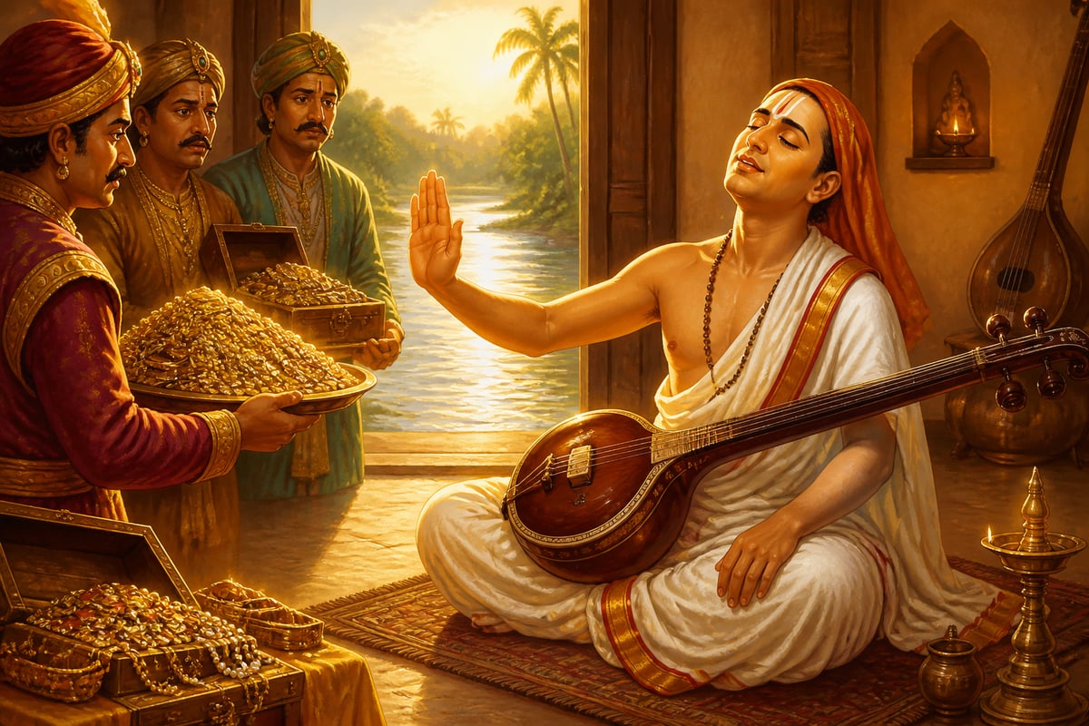 Tyagaraja refusing the royal treasure
